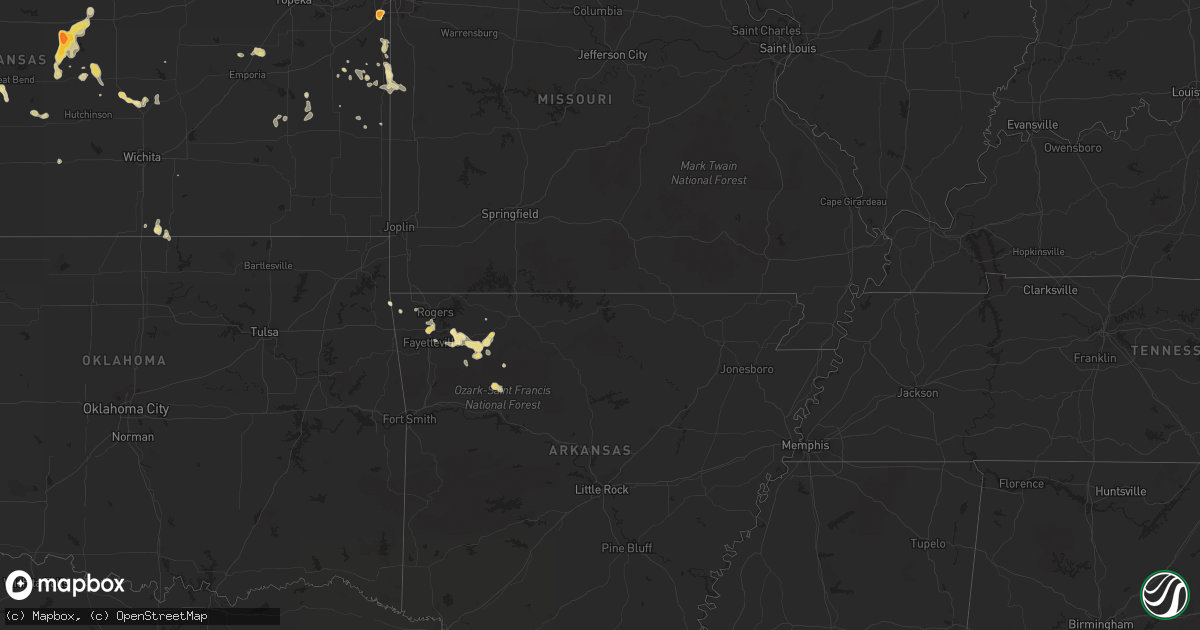 Hail map in Colorado on July 2, 2011