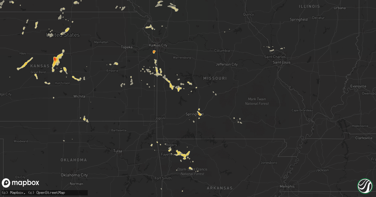 Hail map on July 2, 2011