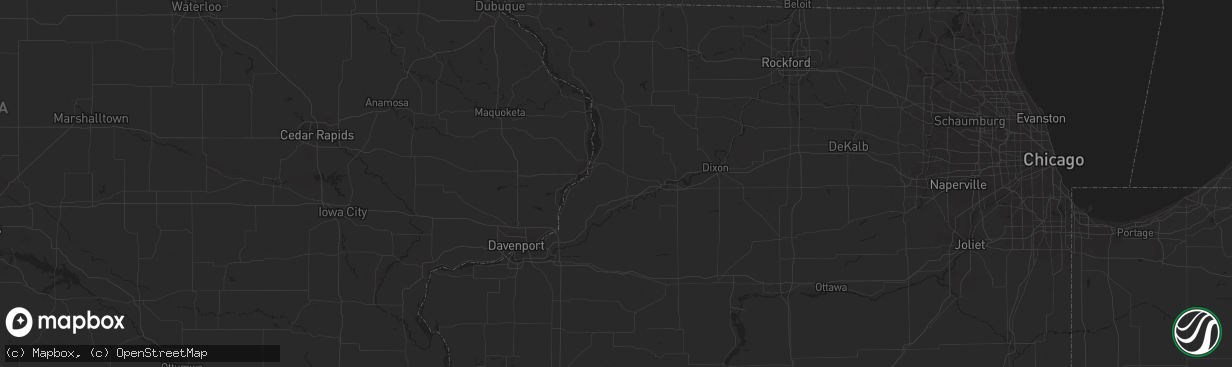 Hail map in Flushing, MI on July 2, 2012