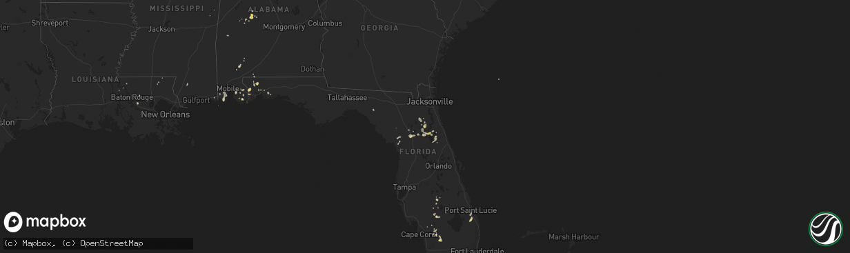 Hail map on July 2, 2012