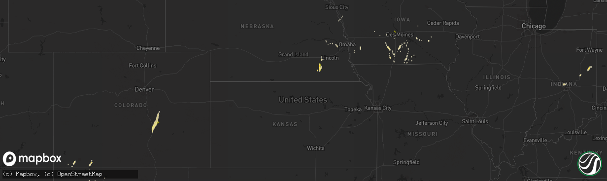 Hail map in Ohio on July 2, 2013