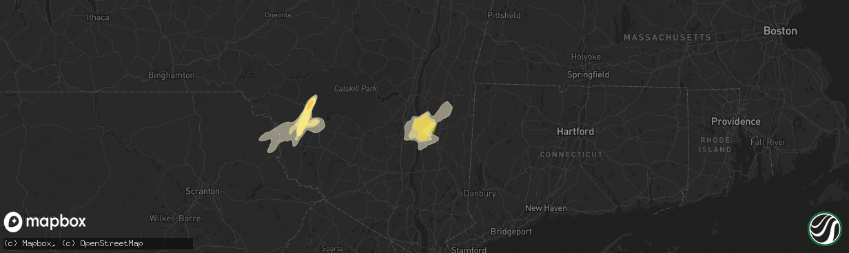 Hail map in Hyde Park, NY on July 2, 2014