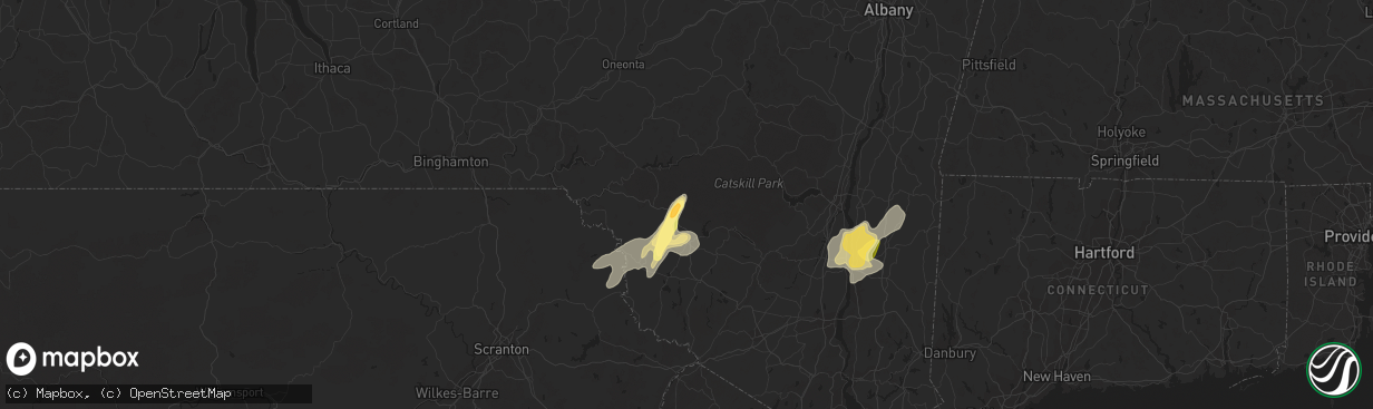 Hail map in Livingston Manor, NY on July 2, 2014