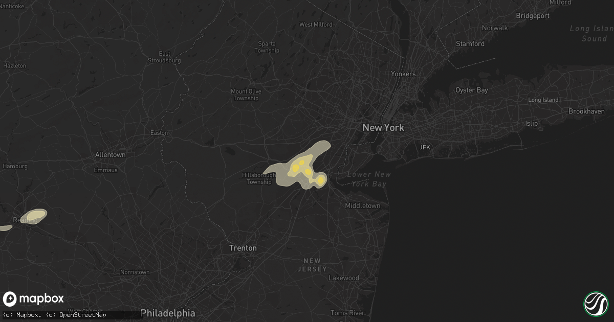 Hail map in South Plainfield, NJ on July 2, 2014