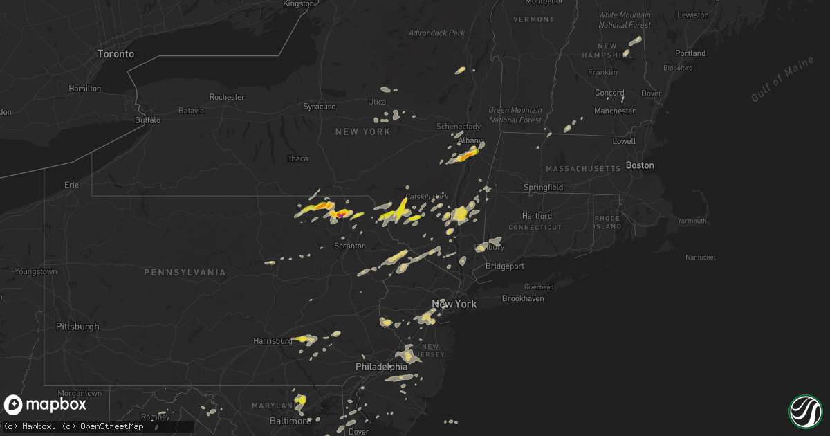 Hail map on July 2, 2014
