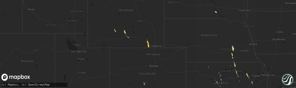 Hail map on July 2, 2015