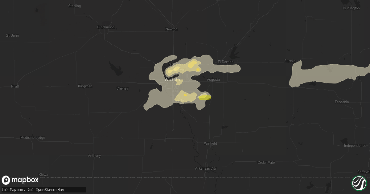 Hail map in Derby, KS on July 2, 2016