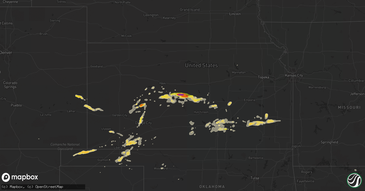 Hail map on July 2, 2016
