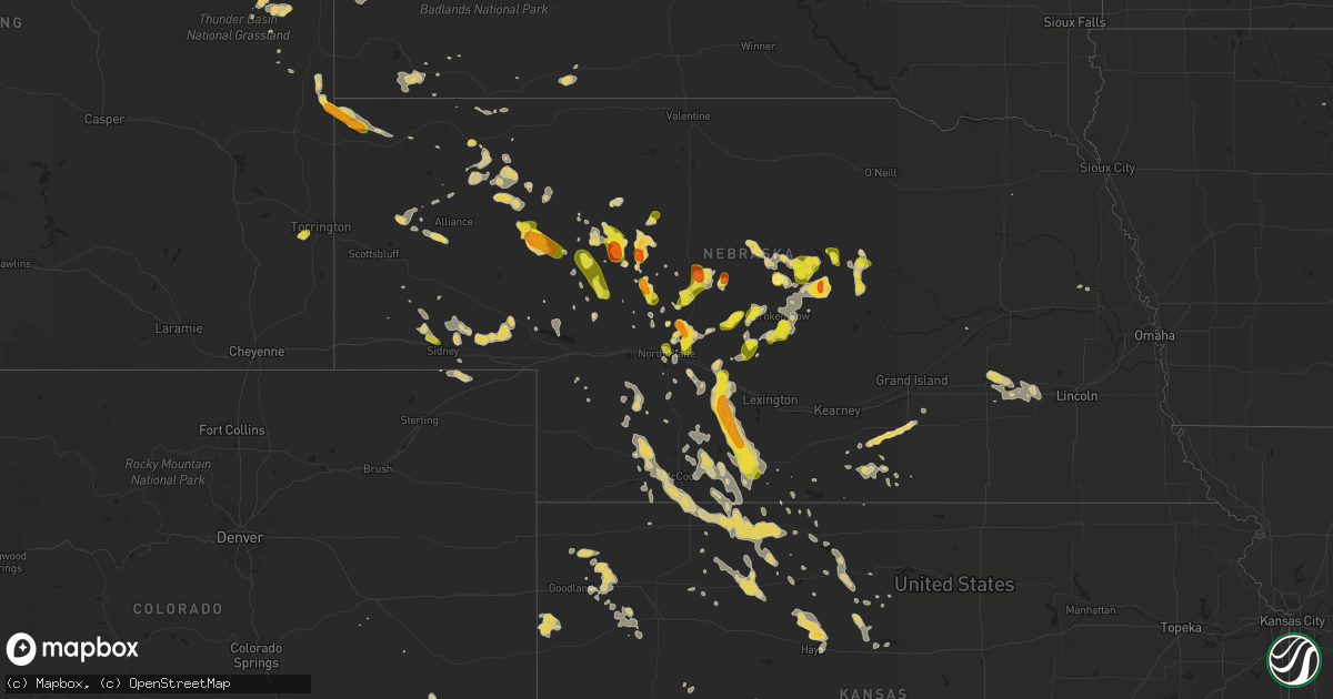 Hail map on July 2, 2017