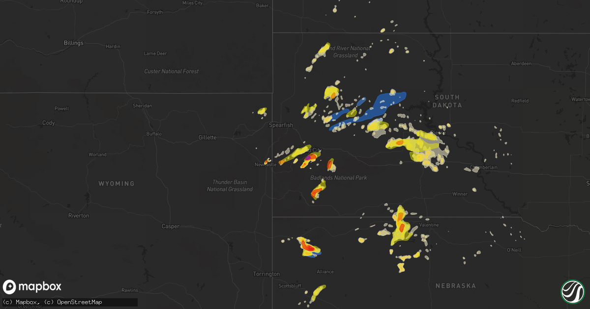 Hail map on July 2, 2020