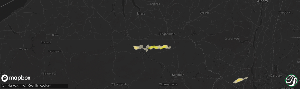 Hail map in Rome, PA on July 2, 2021