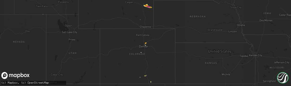 Hail map on July 2, 2021