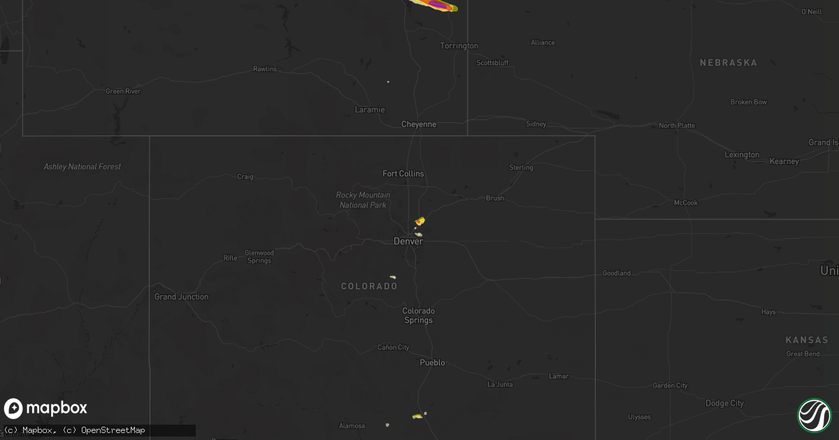 Hail map on July 2, 2021