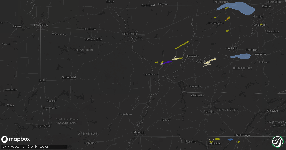 Hail map in Colorado on July 2, 2023