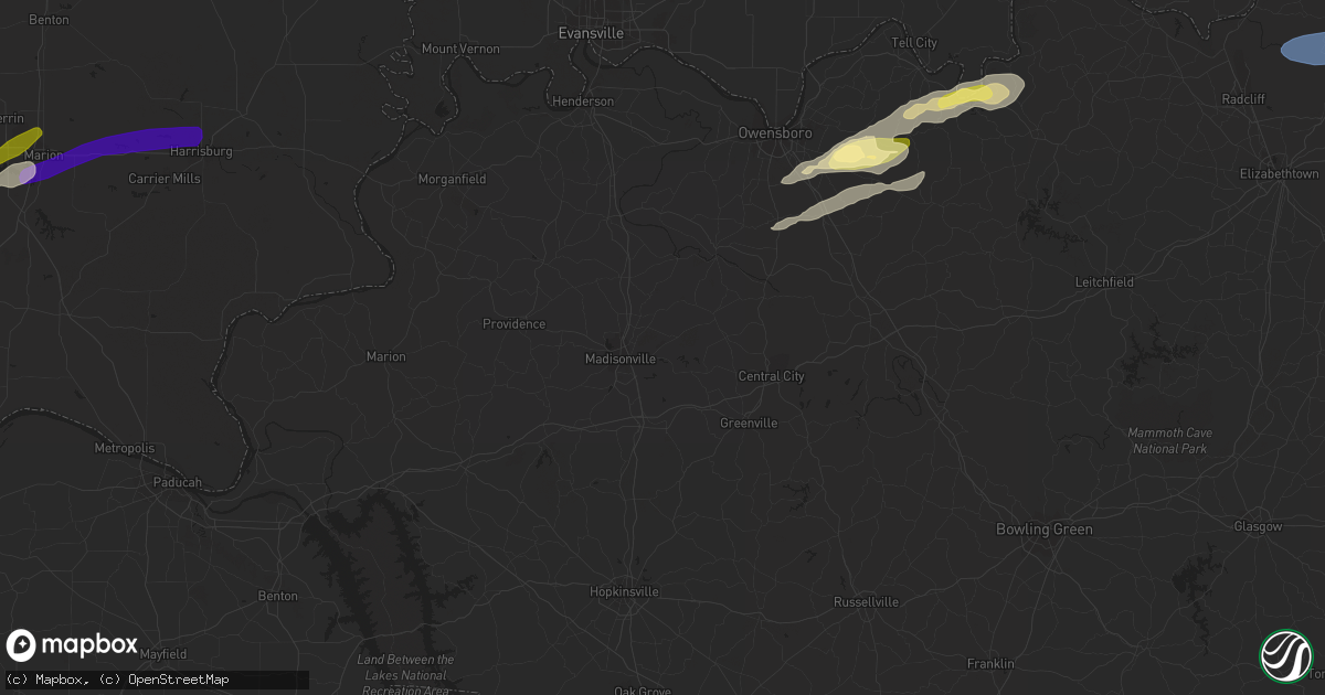 Hail map in New Market, AL on July 2, 2023