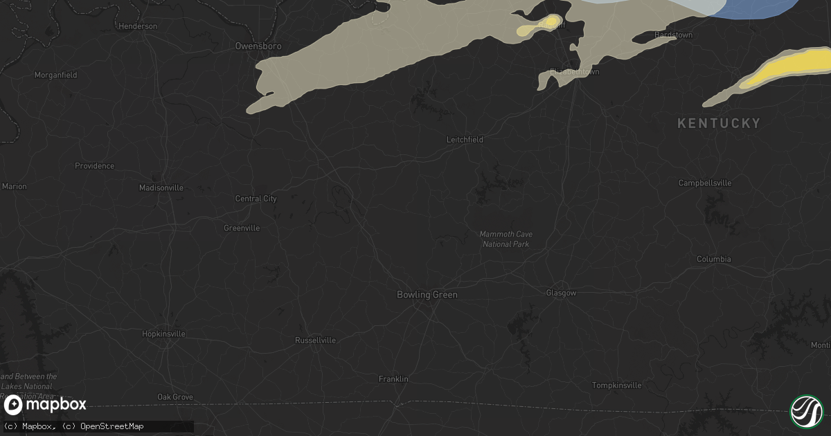 Hail map in Radcliff, KY on July 2, 2023