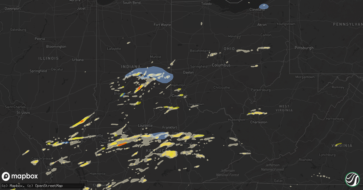 Hail map on July 2, 2023