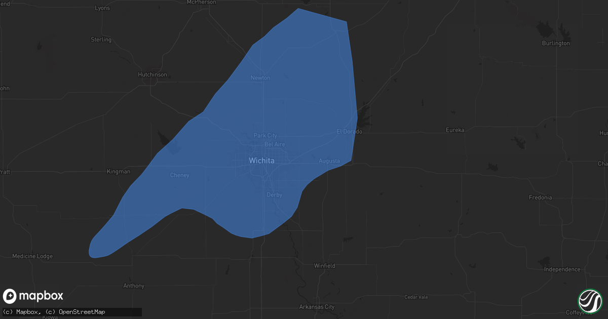 Hail map in Andover, KS on July 2, 2024
