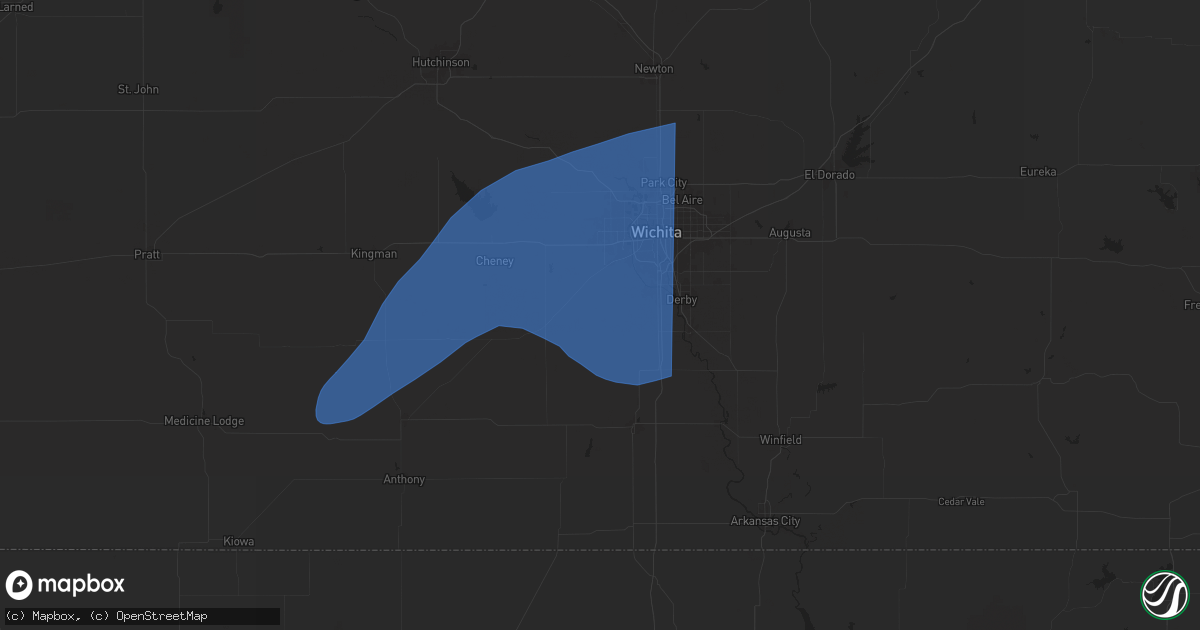 Hail map in Clearwater, KS on July 2, 2024