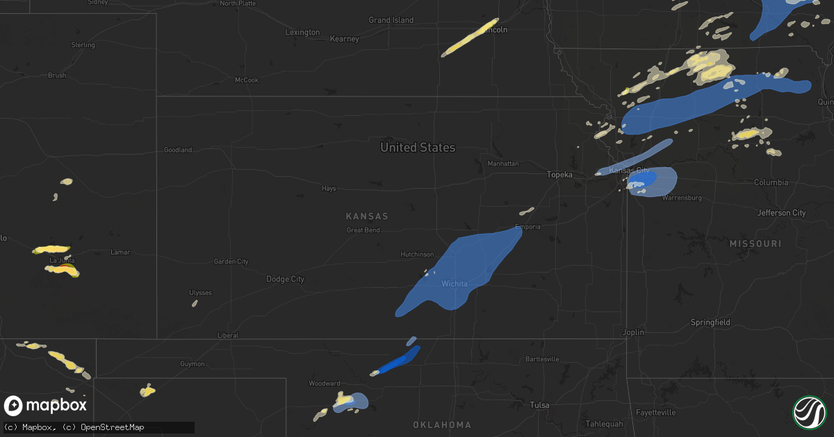Hail map in Kansas on July 2, 2024