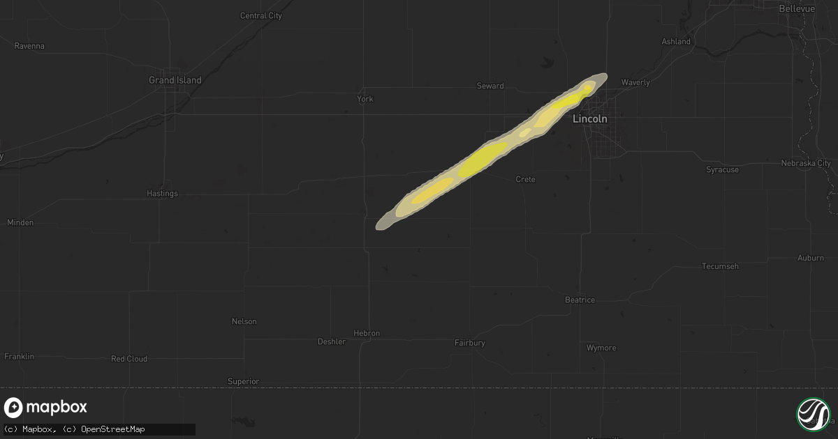 Hail map in Milligan, NE on July 2, 2024