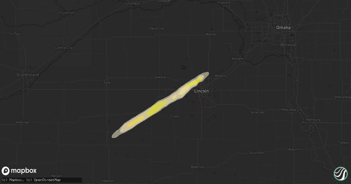 Hail map in Pleasant Dale, NE on July 2, 2024