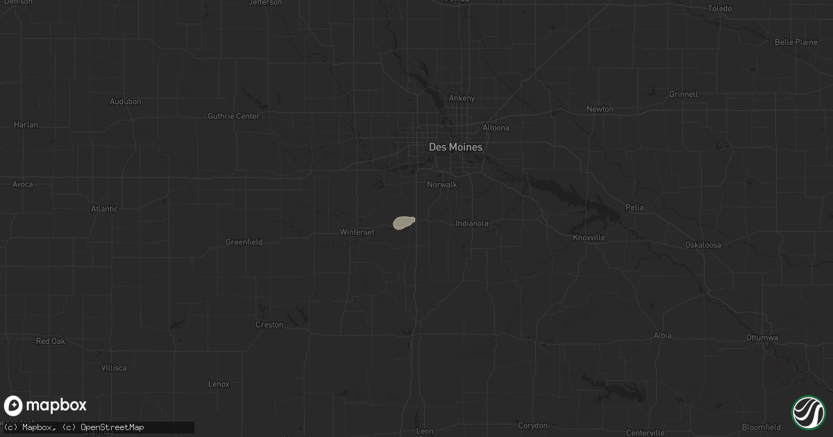 Hail map in Prole, IA on July 2, 2024