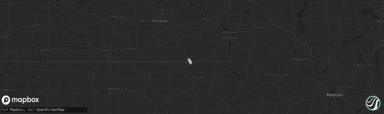 Hail map in Canton, MN on July 2, 2025