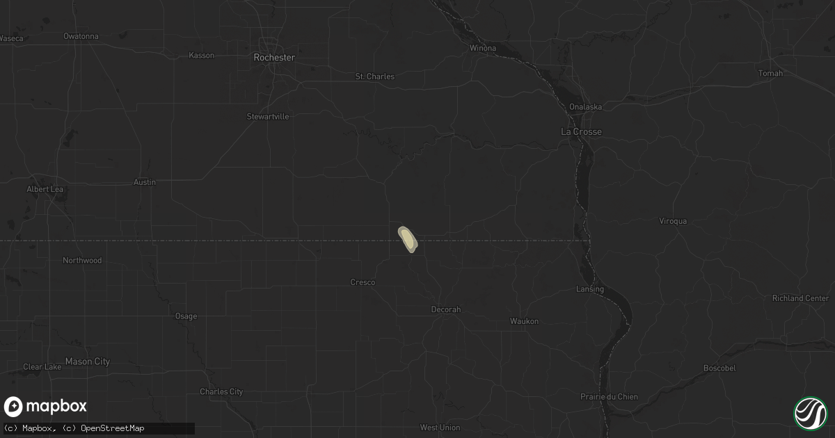 Hail map in Canton, MN on July 2, 2025