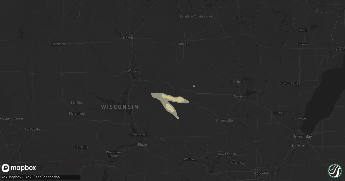 Hail map in Eland, WI on July 2, 2025