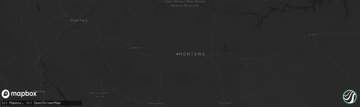 Hail map in Lewistown, MT on July 2, 2025