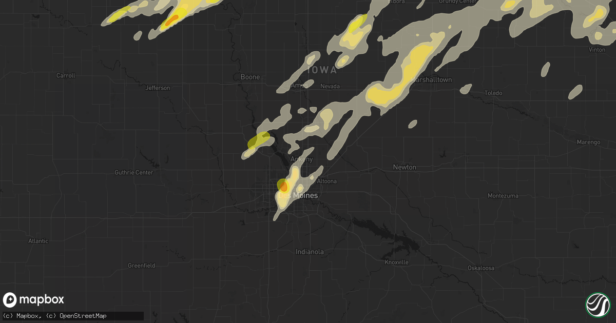 Hail map in Ankeny, IA on July 2, 2026