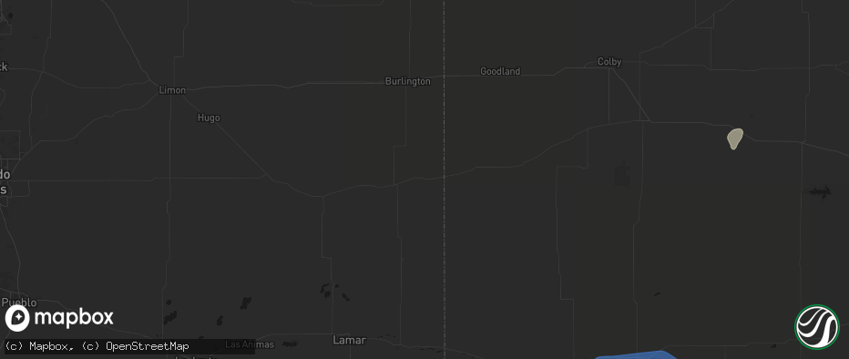 Hail map in Arapahoe, CO on July 2, 2026