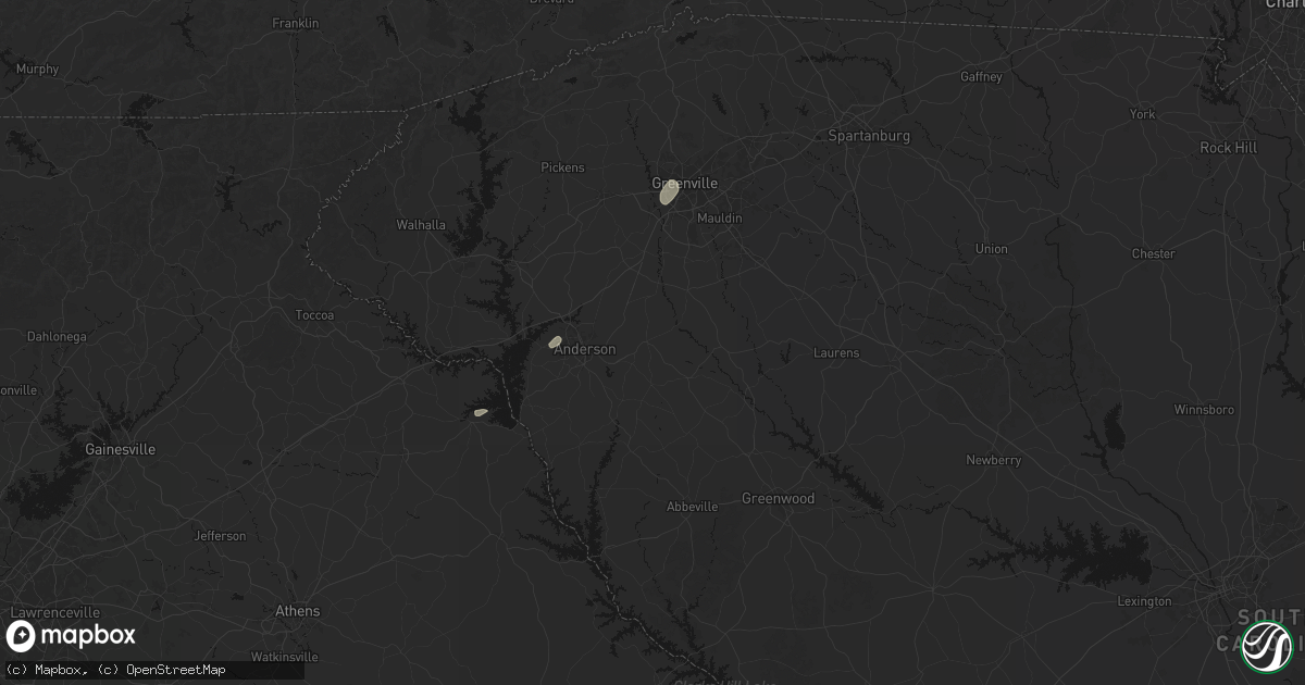 Hail map in Belton, SC on July 2, 2026