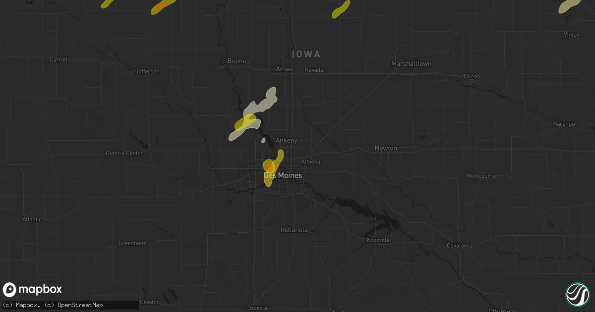 Hail map in Berwick, IA on July 2, 2026