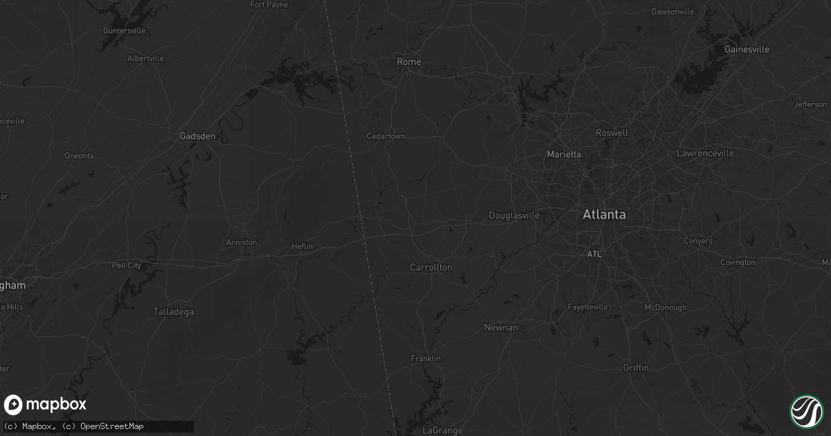 Hail map in Bremen, GA on July 2, 2026