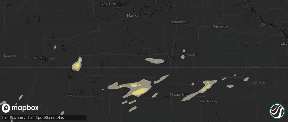 Hail map in Bricelyn, MN on July 2, 2026