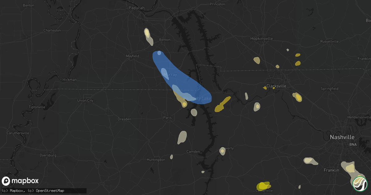 Hail map in Buchanan, TN on July 2, 2026