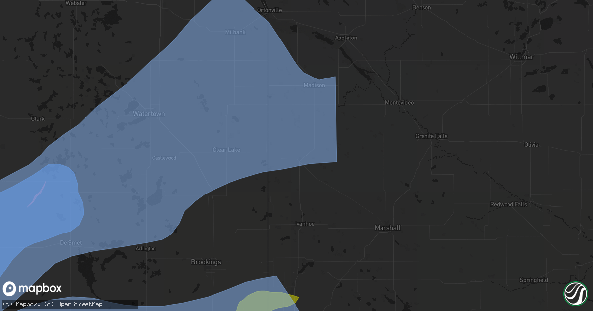 Hail map in Canby, MN on July 2, 2026