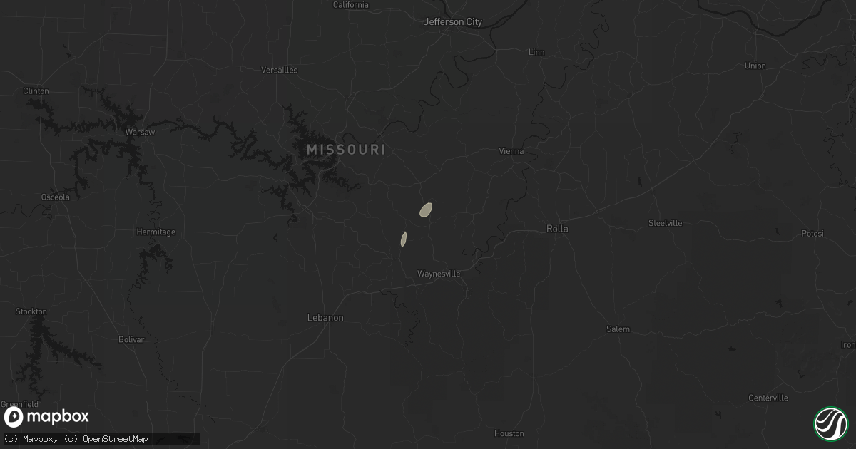 Hail map in Crocker, MO on July 2, 2026