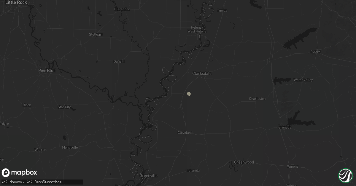 Hail map in Duncan, MS on July 2, 2026