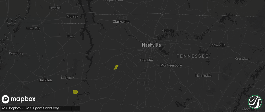 Hail map in Fairview, TN on July 2, 2026
