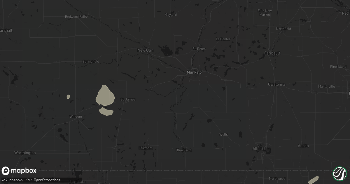 Hail map in Garden City, MN on July 2, 2026