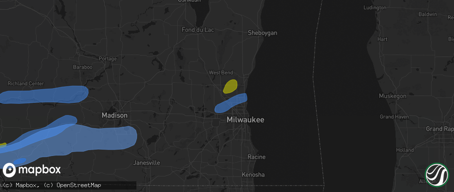 Hail map in Germantown, WI on July 2, 2026