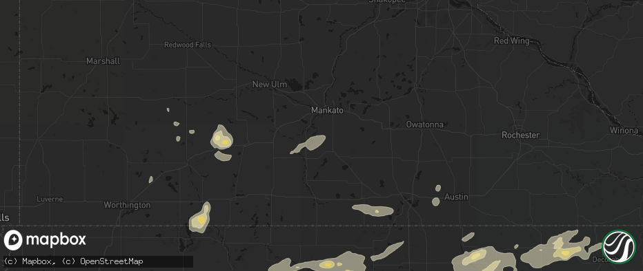 Hail map in Good Thunder, MN on July 2, 2026