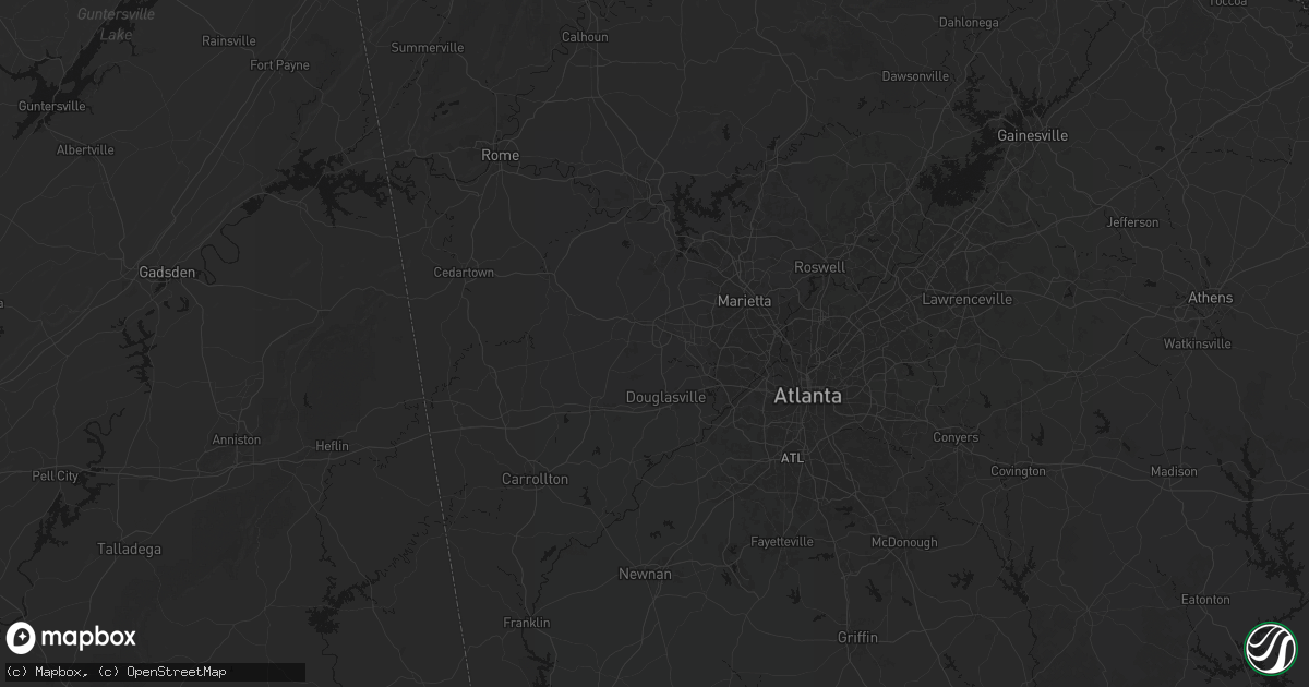 Hail map in Hiram, GA on July 2, 2026