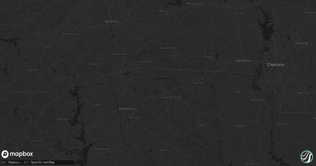 Hail map in Inman, SC on July 2, 2026