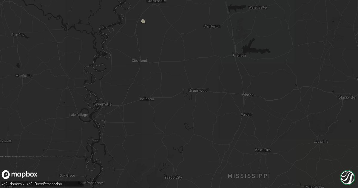 Hail map in Itta Bena, MS on July 2, 2026