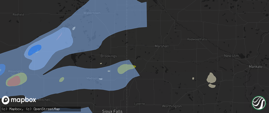 Hail map in Lake Benton, MN on July 2, 2026