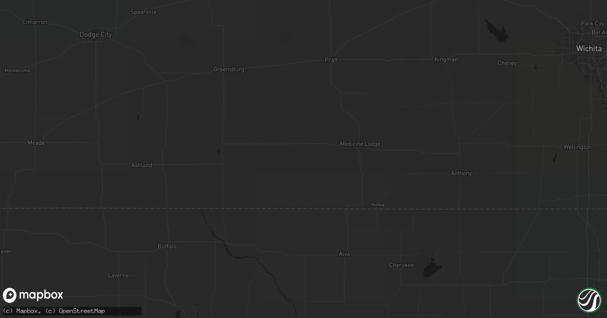 Hail map in Lake City, KS on July 2, 2026